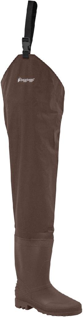 Frogg TOGGS 2RN311-304-110 PVC Lug Sole Hip Wader Brown Size 11 - Frogg Toggs
