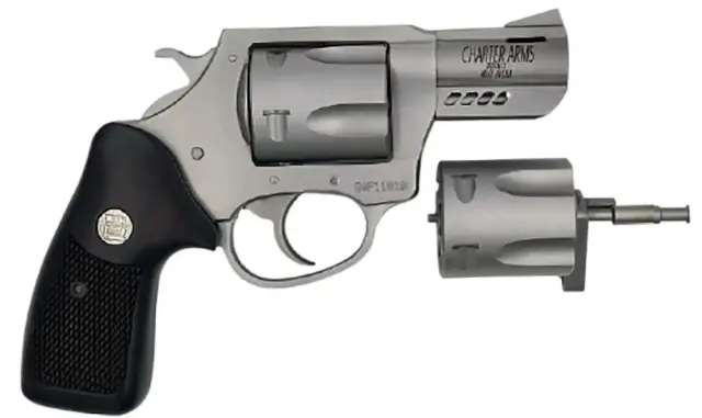 Charter Pit Bull 73920 357/9MM Combo 2.2" Stainless Ported Walnut Grips - CHARTER ARMS - 357 Magnum | 38 Special | 9mm