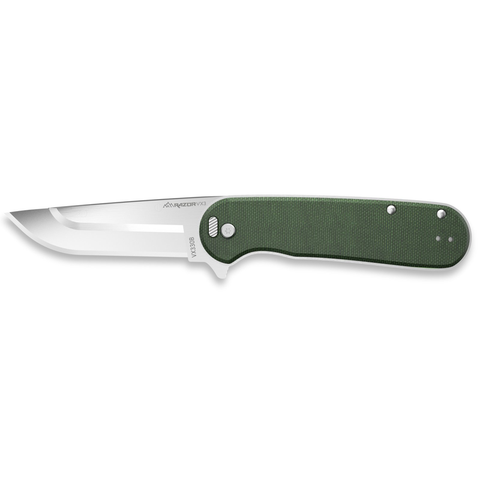 Buy Outdoor Edge VX330BC Razor VX3 3" Green Micarta Folding Knife online
