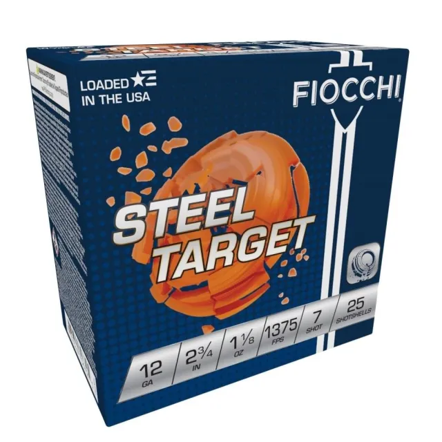 Buy Fiocchi 12S1187 Steel Target 12Ga 2.75" 1 1/8oz #7 Shot 25 Rounds online