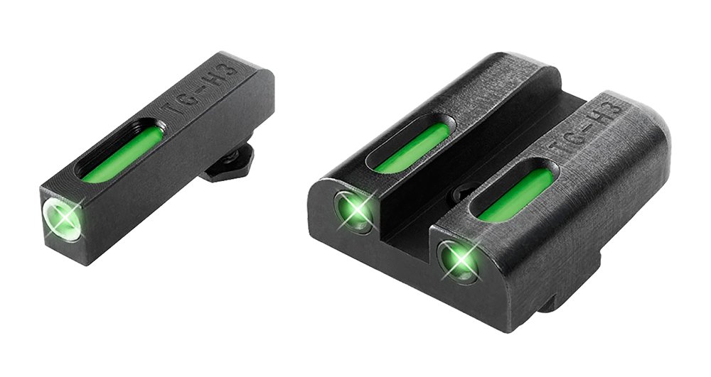 GSM Outdoors TG13GL2A CNC Steel Tritium Fiber Optic Sights - GSM Outdoors