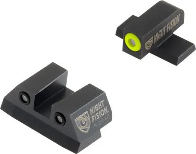 Night Fision SIG177003YGZG Tritium YellowDot Square Rear Sight #8F/#8R Set - Night Fision