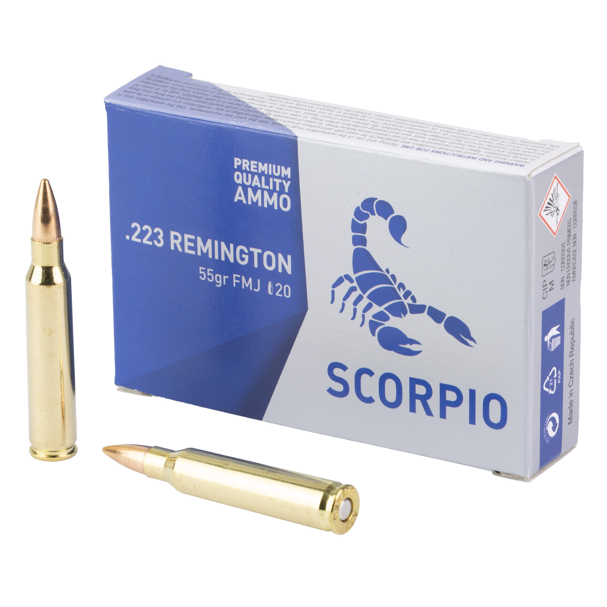 STV Technology Scorpio 223 Remington 55 Gr FMJ 20rd Box - STV Technology - 223 REMINGTON