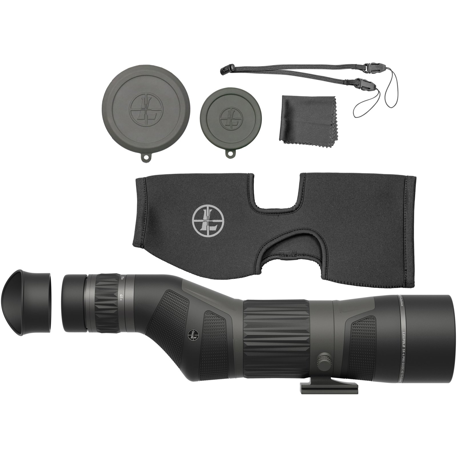 Leupold 185682 SX-4 Pro Guide HD 15-45x65mm Spotting Scope Black - Leupold & Stevens - 65MM