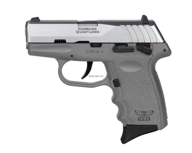 SCCY CPX-4TT 380 PSTL STS/SNIPER GR DBL SIDED SAFETY