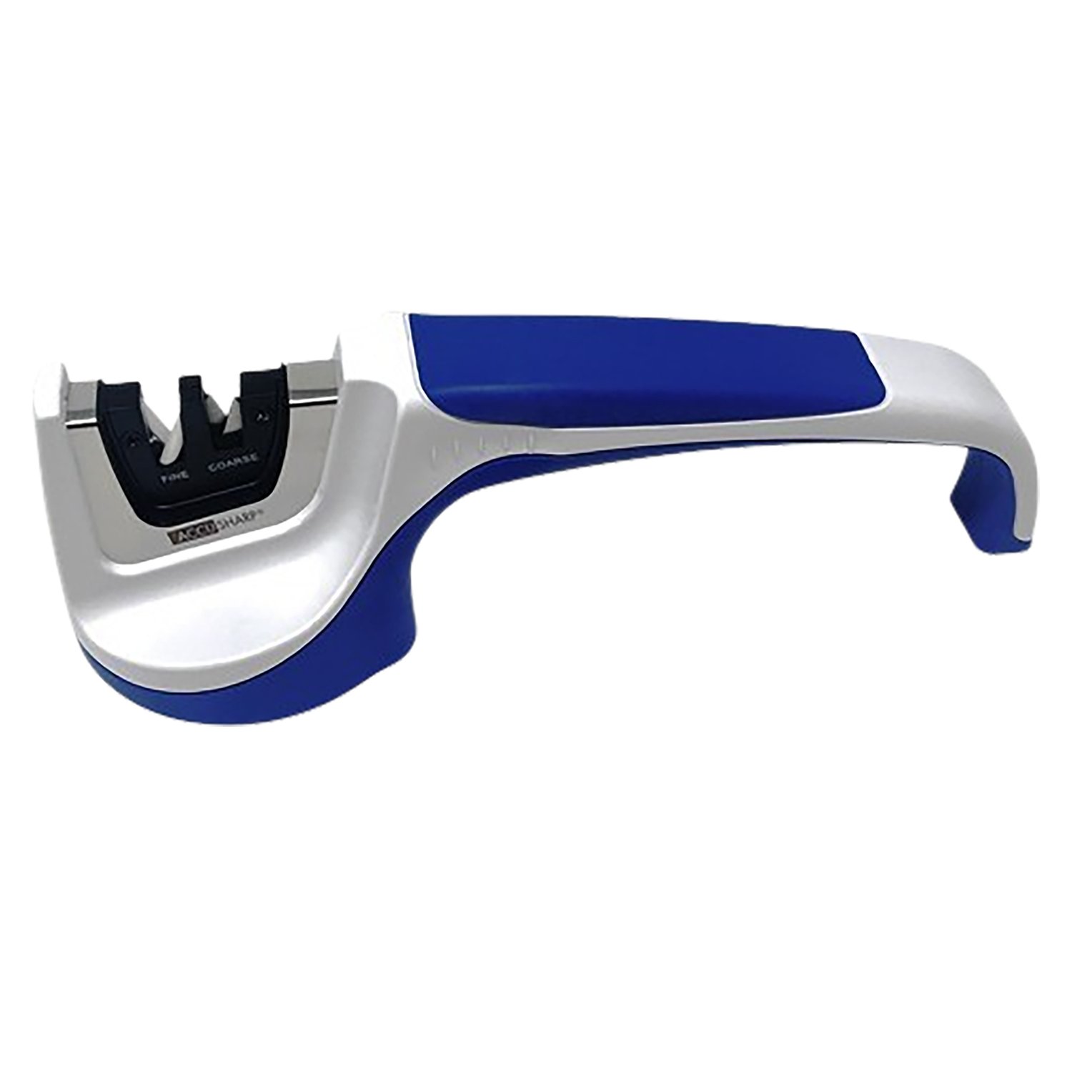 AccuSharp 036C Knife Sharpener Pull Through Blue/White Hand Held Diamond Tungsten Carbide Sharpener Ergonomic Handle - AccuSharp