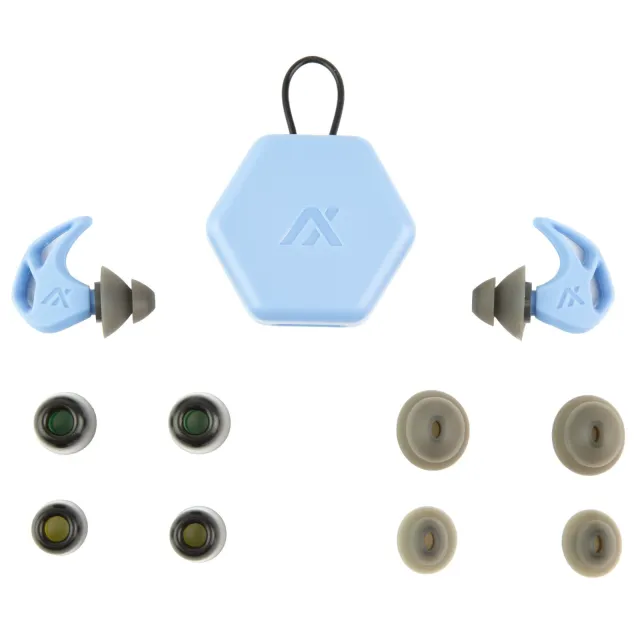 Buy AXIL X20-BLUE Earplugs, Slate Blue, 3 Silicon Tips, 2 Foam Tips online