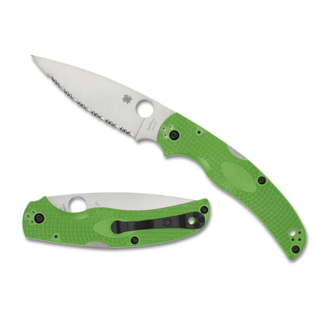 Spyderco C244SGR Native Chief Salt Green Lightweight LC200N Knife - Spyderco for sale at Iron and Lace