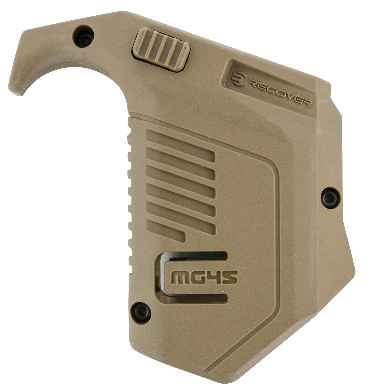 Recover Tactical MG4502 Angled Mag Pouch Tan Polymer 45 ACP/10mm Auto - Recover Tactical