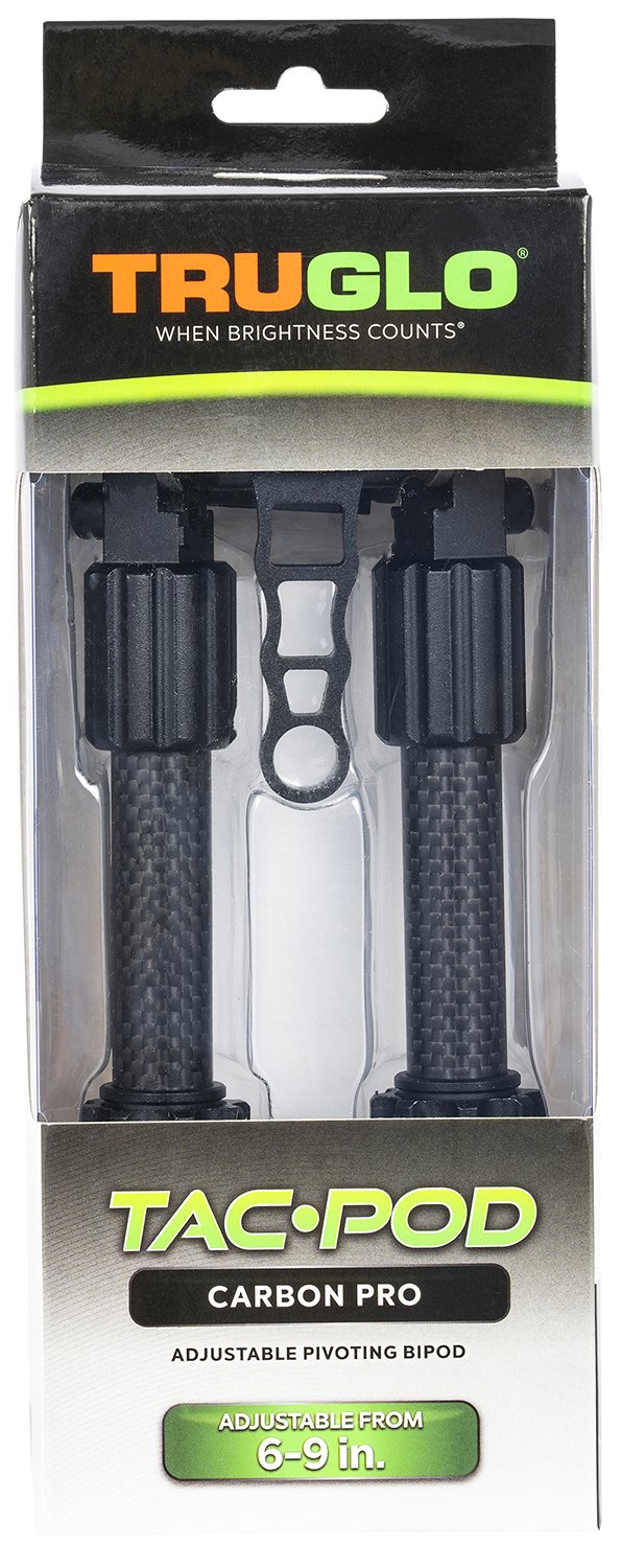 TruGlo TG8903S Tac-Pod Carbon Fiber/Aluminum Bipod 6-9" Picatinny Mount - TRUGLO
