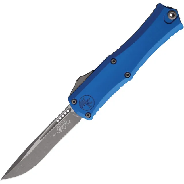 Microtech Hera II Mini 2.96 In Recurve Standard APOC Blue Alu Handle - MICROTECH for sale at Iron and Lace