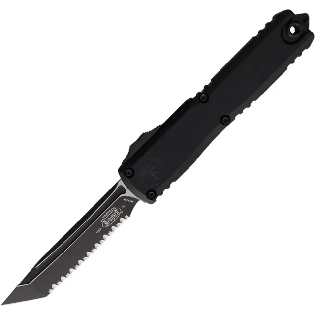 Microtech Ultratech G4 11234-3T 3.55 In Full Serrated Black Aluminum Handle - MICROTECH