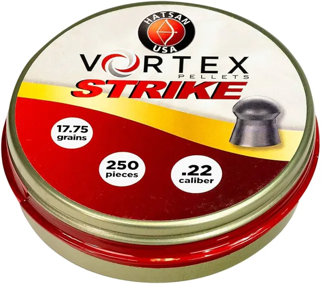 HATSAN Vortex Strike .22 Cal 250 Count Lead Domed Pellets - HATSAN - .22