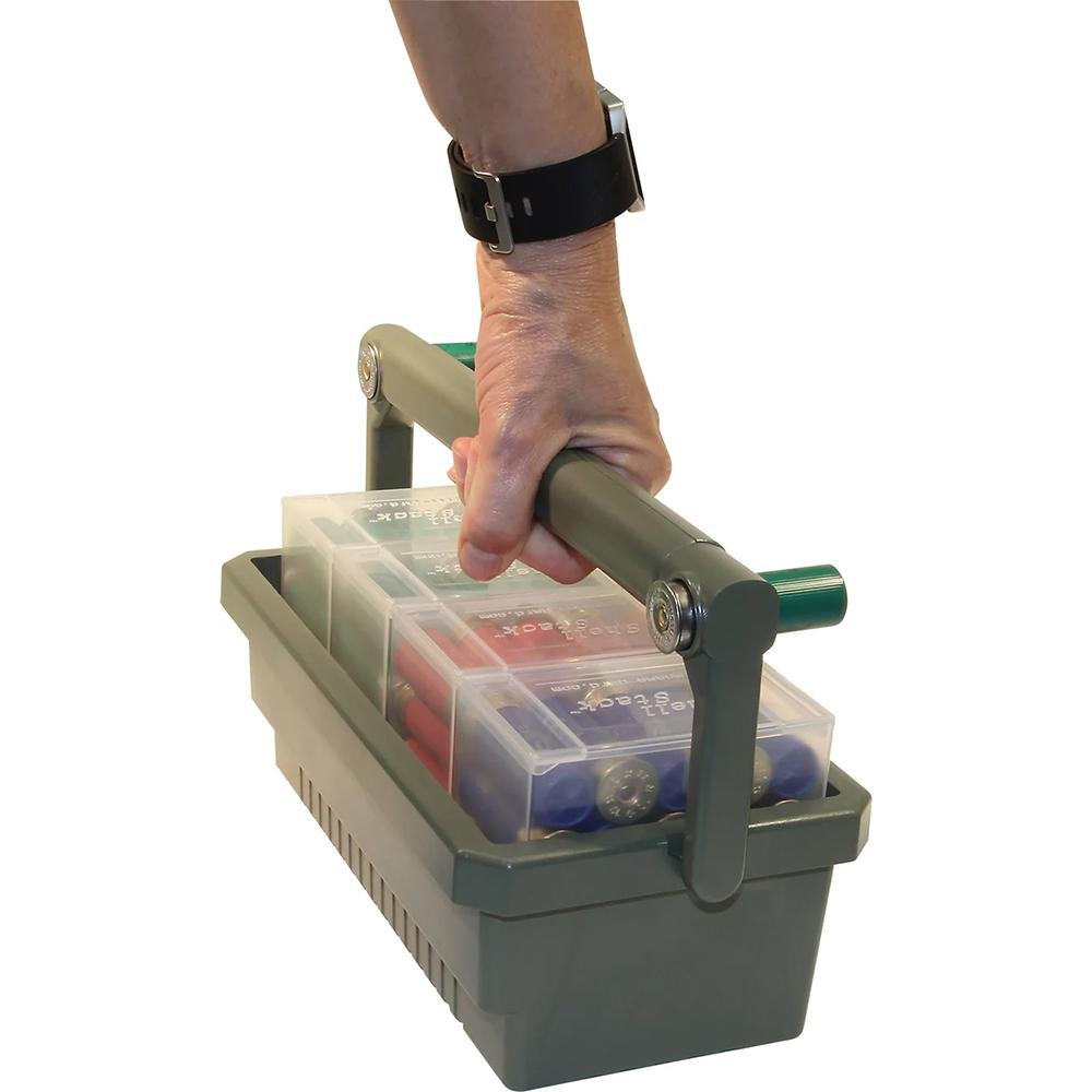 MTM Shotshell Box Caddy 4EA SS25-00 Green/Clear - Shotgun Sports Carrier - MTM Case-Gard