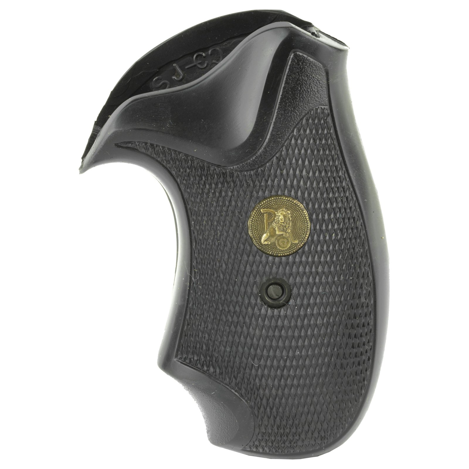 Pachmayr 03252 Grip S&W J Frame Round Butt Black Rubber Checkered - Pachmayr
