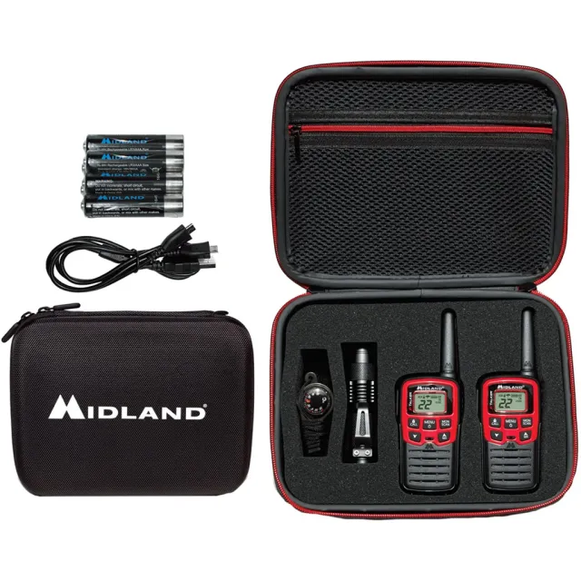 Midland EX37VP Two-Way Radio Kit 26 Mile Range Flashlight Whistle