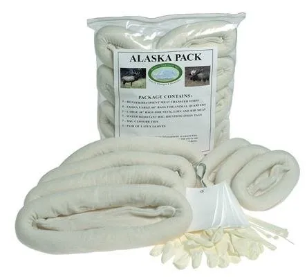 Alaska Game Bags AMP7 7-Bag Kit 4x60in & 3x48in Bags, Tags, Ties, Gloves - Alaska Game Bags