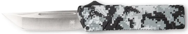 CobraTec WDCCTLETNS 3.25" D2 Steel Tanto OTF Knife Winter Digi Camo - CobraTec Knives