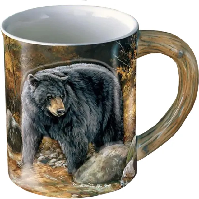 Wild Wings Sculpted Mug Autumn Streamside Bear 16 oz 8955712275 - Wild Wings