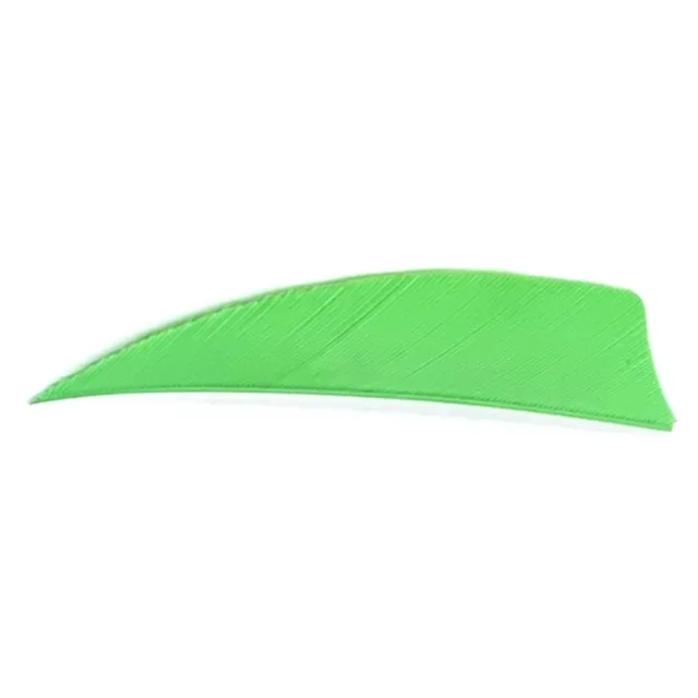 Trueflight 1313 Shield Cut Feathers Chartreuse 3" LW 100pk - Trueflight