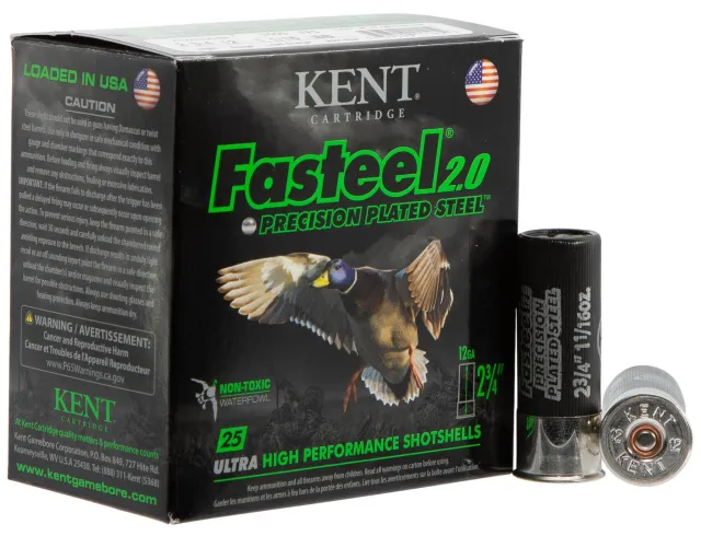 Kent Cartridge Fasteel 2.0 12 Gauge 2.75 in 1 1/16 oz BB Shot 1550 fps - Kent Cartridge - 12 Gauge for sale at Iron and Lace