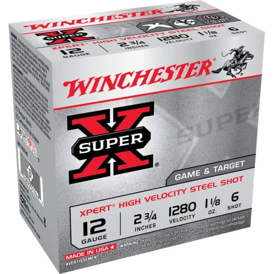 Winchester Super-X Xpert Hi-Velocity Steel 12 ga. 2.75 in. 1 1/8 oz. 6.5 Shot 25 rd. Shotgun Ammo