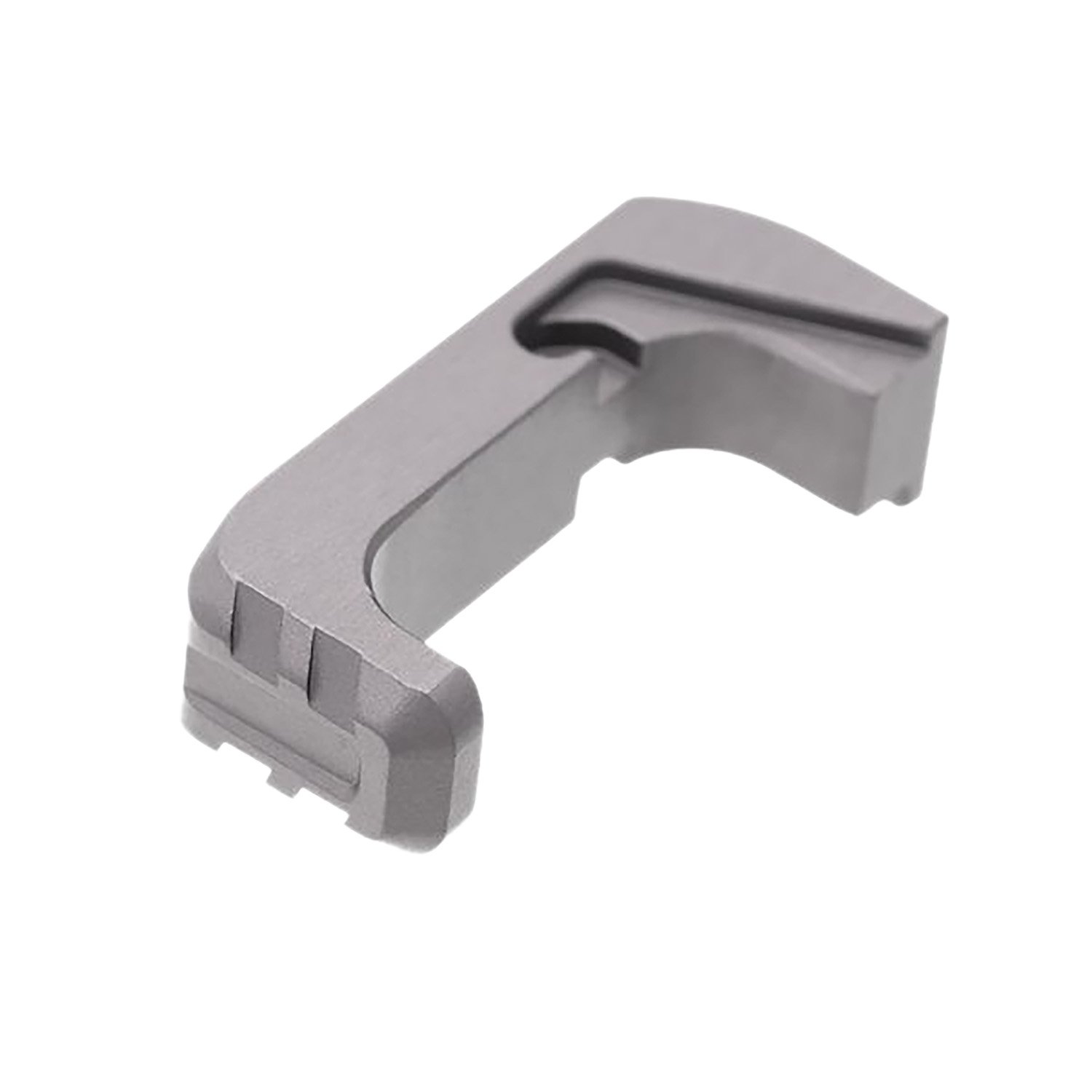 Tyrant TD43X48EG Grey Aluminum Extended Mag Release Glock 43x/48 - Tyrant CNC - 9mm Luger (9x19 Parabellum)