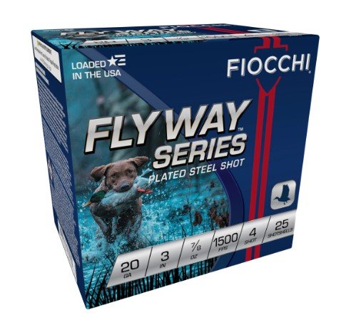 Fiocchi 203ST4 Flyway Waterfowl 20 Gauge 3" 7/8 oz 4 Shot 25 Per Box - Fiocchi - 20 Gauge