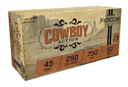 Fiocchi 45LCCA .45 Colt 250 Grain Lead Round Nose Flat Point 50 Rounds - Fiocchi - 45 Colt