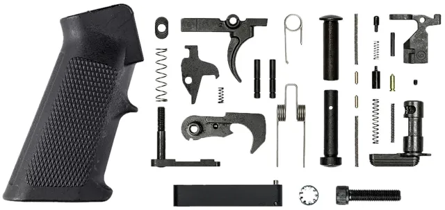 Aero Precision APRH100029 AR-15 Lower Parts Kit Black Anodized Mil-Spec