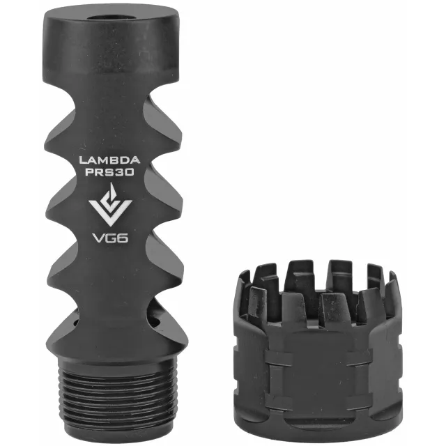 VG6 Precision APVG100029AR1 LAMBDA Muzzle Brake 17-4 SS 5/8"-24 tpi Black