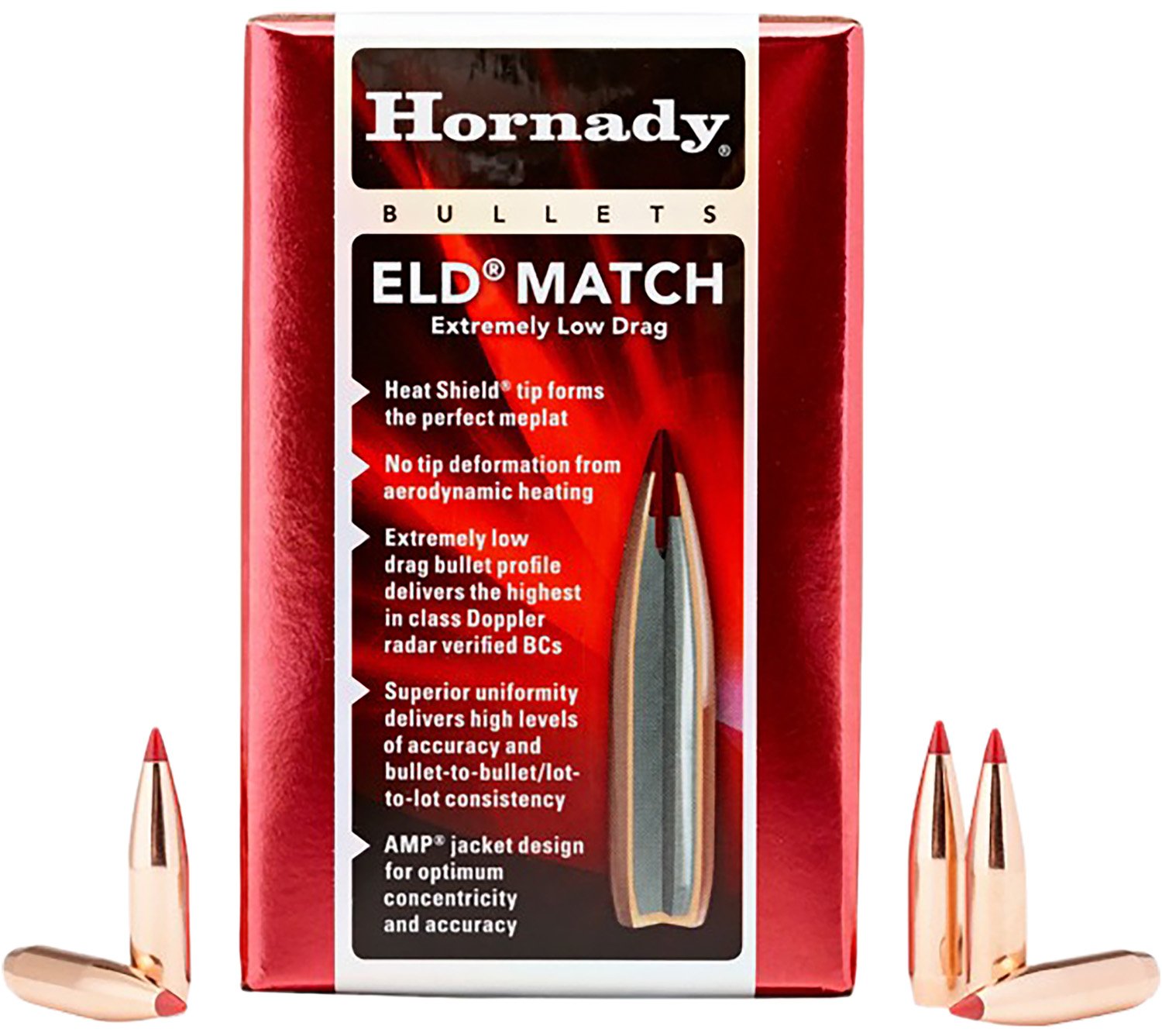 Hornady ELD Match 6mm .243 109 Grain Bullets 500 Box 245301 - Hornady - .243