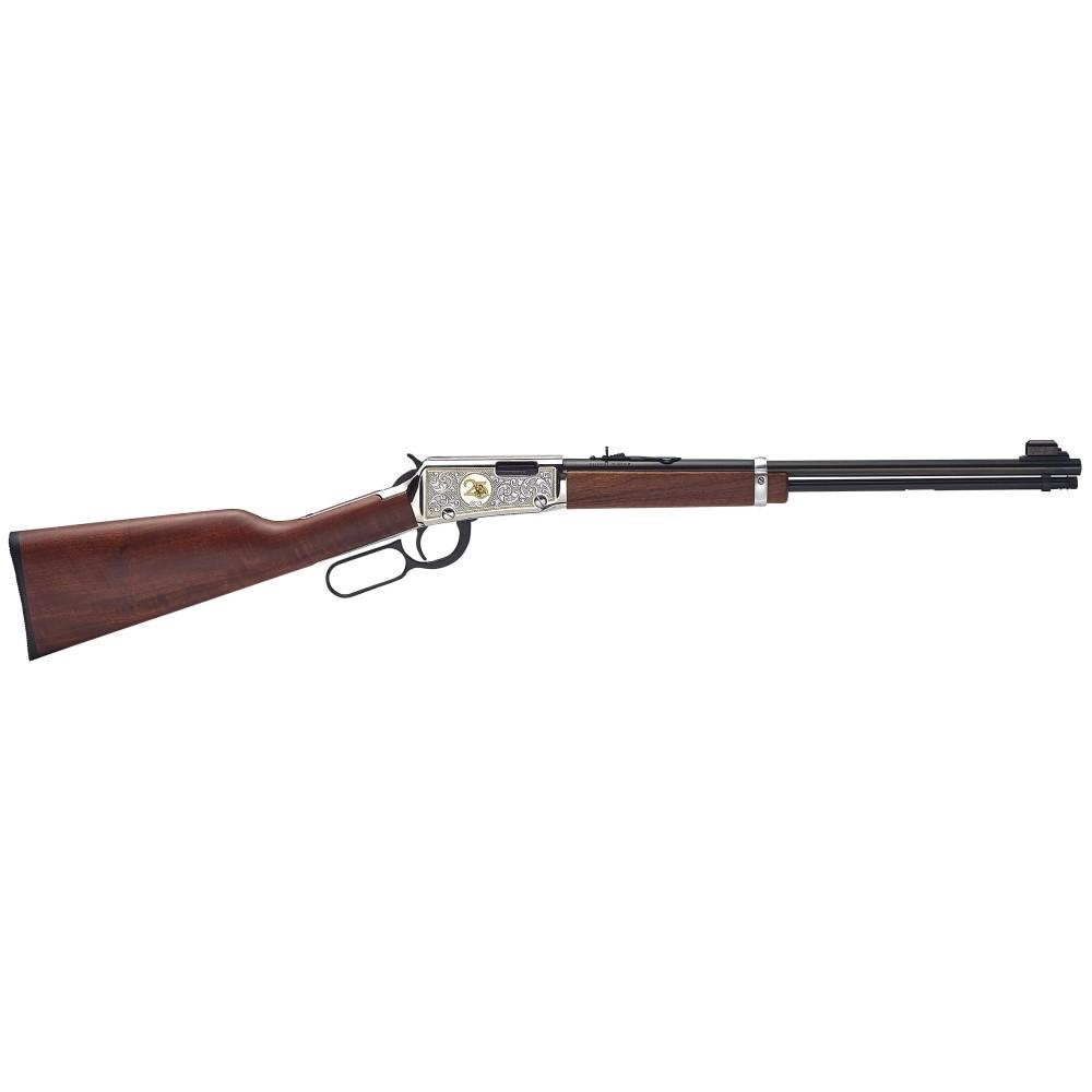 Henry H001-25 Lever Action .22 S/L/LR 18.5 in Blued Barrel Nickel Receiver - Henry Repeating Arms - 22 LR
