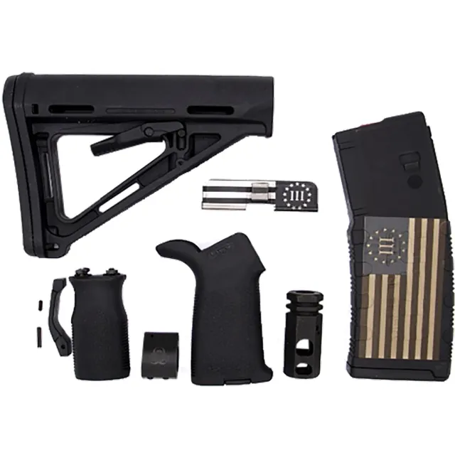 Black Rain Ordnance AUK2: AR15 Upgrade with Magpul MOE Stock, Grip, Vertical Grip, .750 Gas Block, 5.56 Hex Compensator, Engraved Dust Cover & 30-Round Magazine
