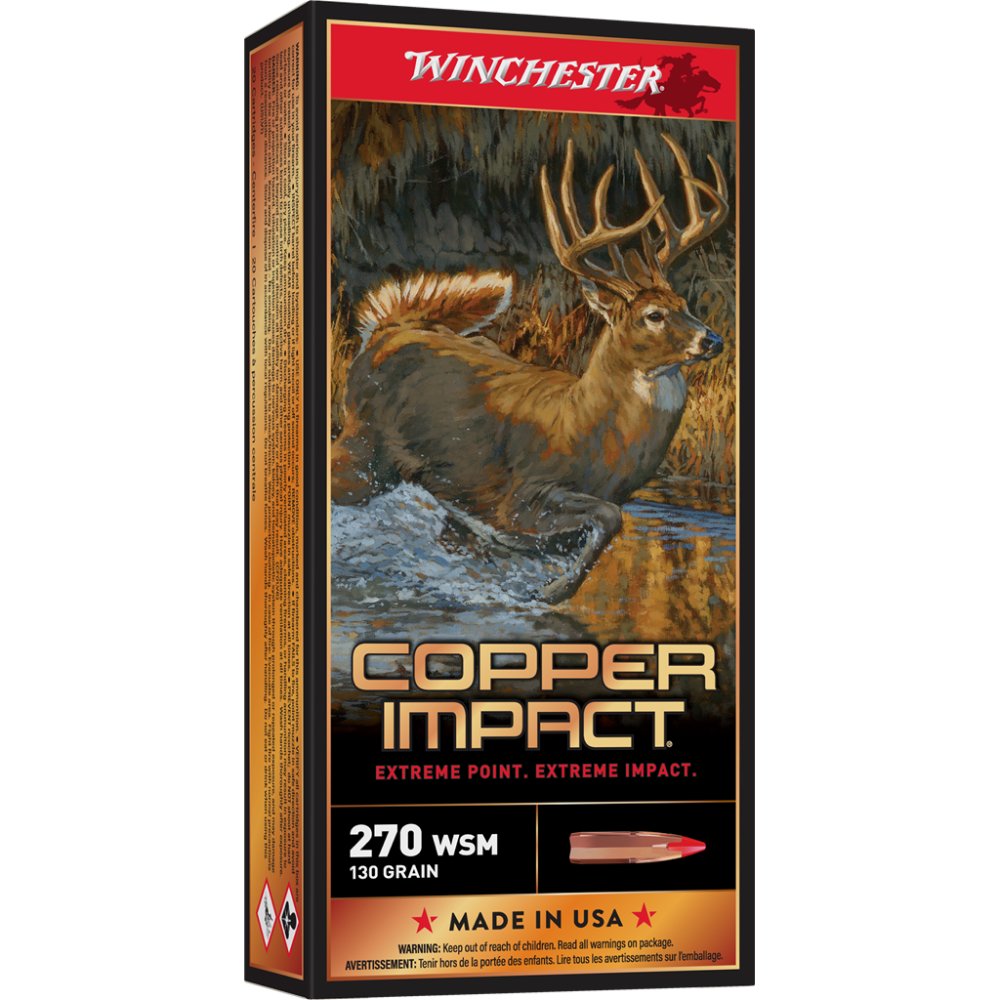 Winchester Copper Impact 270 WSM 130 gr. Rifle Ammo 20 rd. - Winchester - 270 WSM