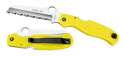 Spyderco Atlantic Salt C89SYL 3.69 In Yellow FRN H-1 SL/FS - Spyderco