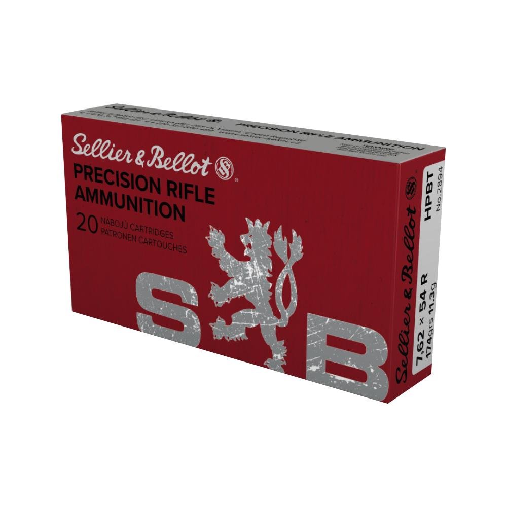 Sellier & Bellot SB76254RD 7.62x54mmR 174gr HPBT Ammo 20 Rounds - Sellier & Bellot - 7.62x54mmR