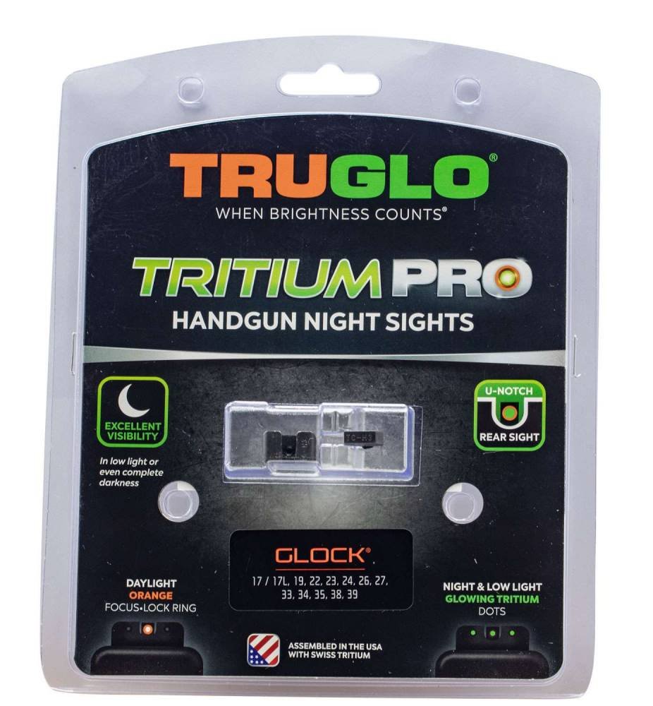 GSM Outdoors TG231G2C Tritium Pro Night Sights Black for Glock 21 - GSM Outdoors