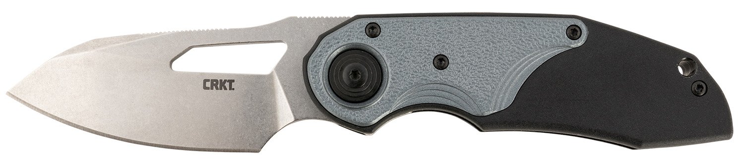 CRKT Attaboy Folding Knife 2.73" D2 Steel Black/Silver GRN Handle - Columbia River Knife & Tool