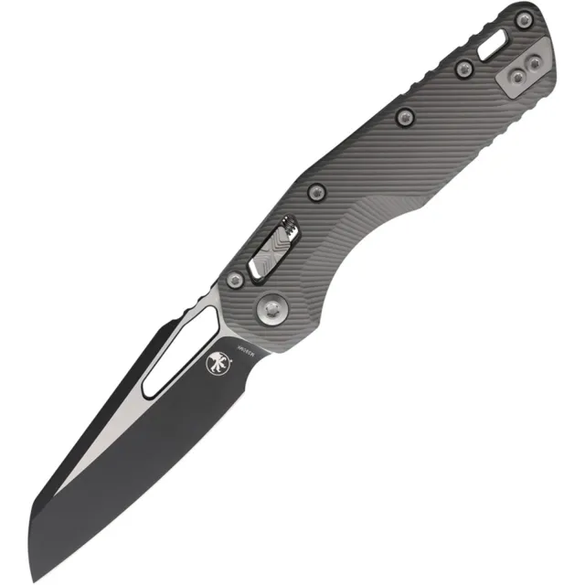 Microtech MSI 3.88 In Wharncliffe S/E Black Fluted Aluminum Handle - MICROTECH