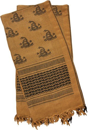 Buy RED Rock Gear Shemagh Head Wrap Don't Tread ON ME Coyote/Black 70-25 online