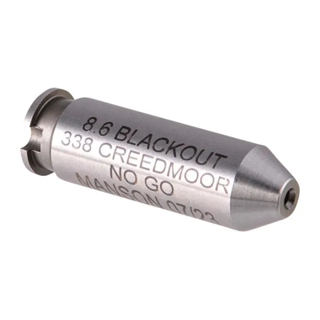 Manson PRECISION 8.6 BLACKOUT NO GO GAUGE HEADSPACE GAUGE STEEL