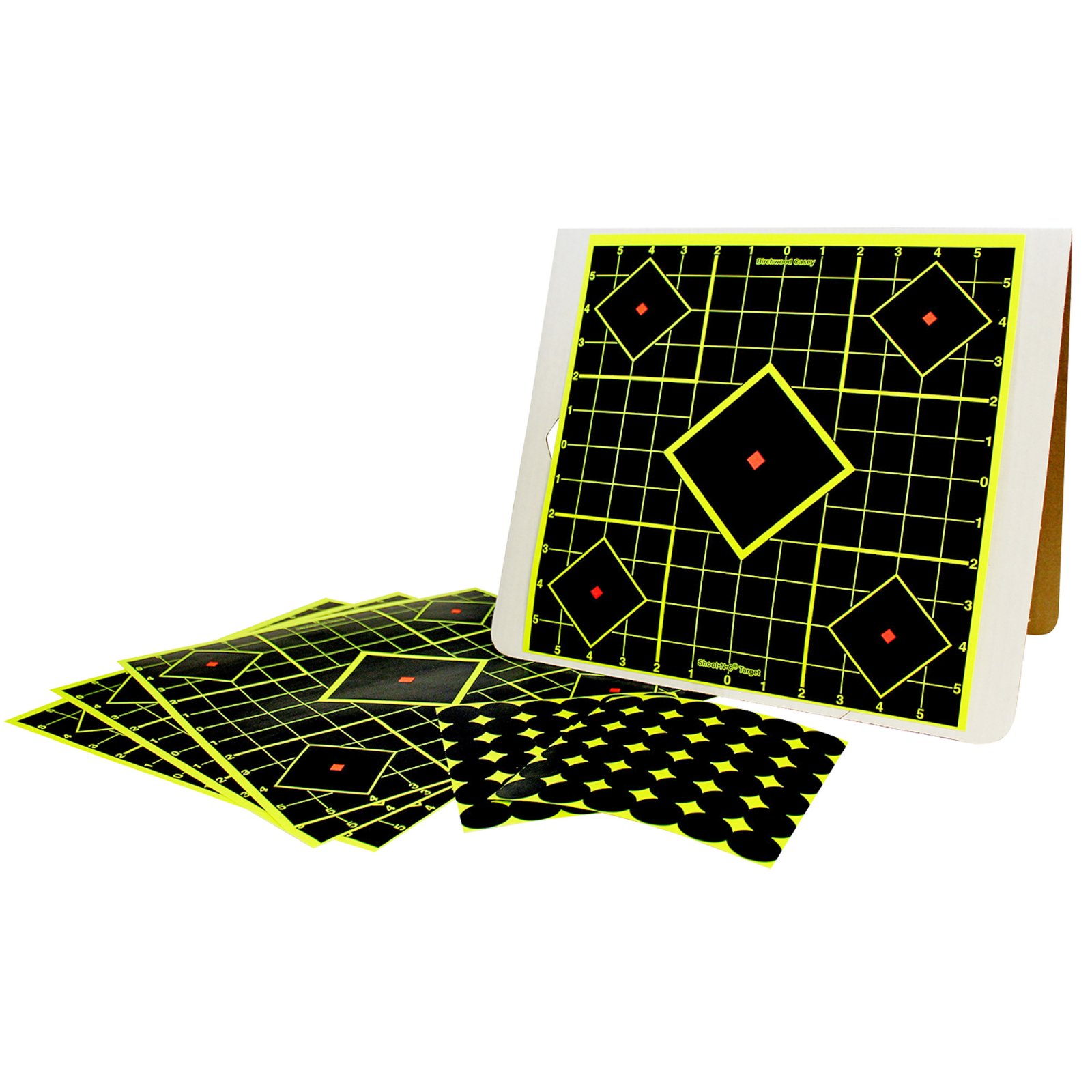 Birchwood Casey 34202 Target Kit 12 in Black Yellow 4 Targets 72 Pasters - Birchwood Casey
