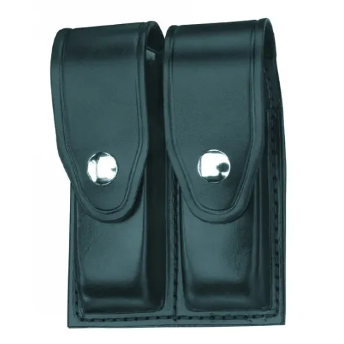 Gould & Goodrich Double Mag Pouch Silver Snap High Gloss
