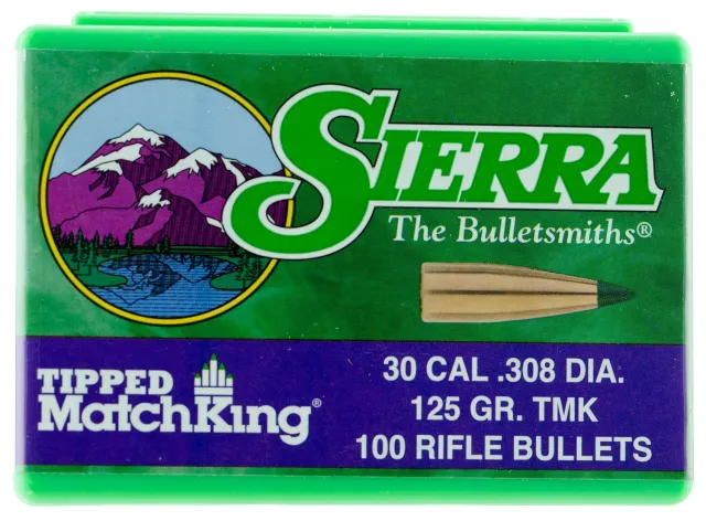 Sierra Bullets Tipped MatchKing 7725 .308 125 Grain 100 Count - Sierra Bullets - .308