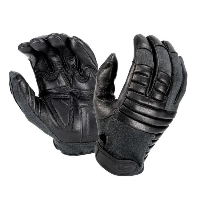 Hatch 1011237 Large Black Tactical Mechanic's Gloves - Fire-Resistant Nomex, High-Density Foam Padding, Abrasion-Resistant Heel Pads - Hatch