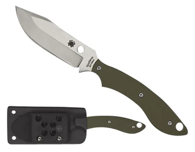 Buy Spyderco FB49GPOD Stok Bowie 2.95" Olive Drab Green G10 with Sheath online