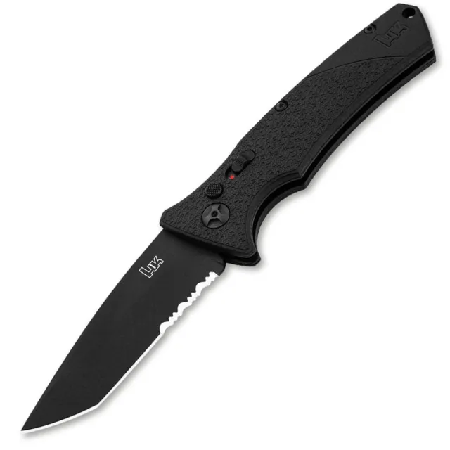 Boker H&K FD01 3.3 In Drop Point Plain Black FRN Folding - Boker