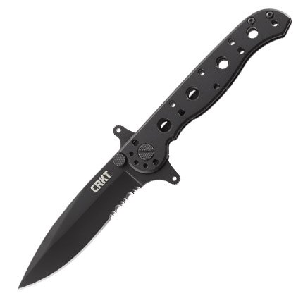 CRKT M21-10 3.1" Serrated Drop Blade Black Stainless Steel Handle - Columbia River Knife & Tool
