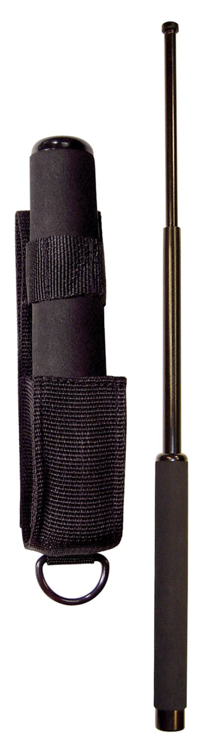 PS Products Steel Expandable Baton, 26" Length, Foam Handle, Black NS26F with Nylon Holster - DNZ Products - 26"